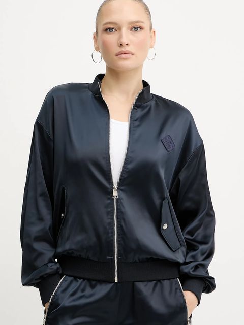 Silvian Heach kurtka bomber AGUS kolor granatowy przejściowa oversize GPA25169GB - zdjęcie produktu nr 1