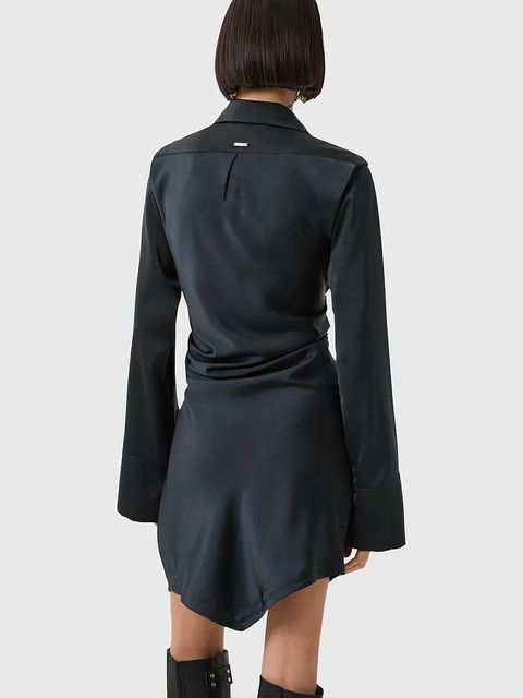 AllSaints sukienka TIRA kolor granatowy mini dopasowana W013DD