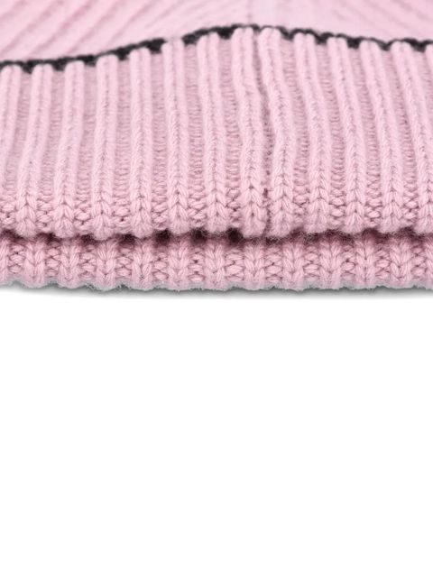 Chloé Encoeur ribbed beanie hat - Pink