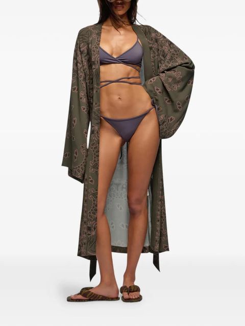 The Attico paisley-print kaftan dress - Green - zdjęcie produktu nr 2