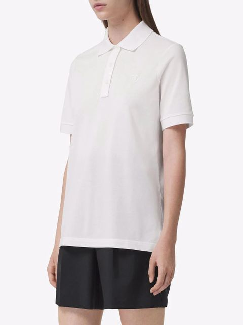 Burberry TB monogram cotton polo shirt - White