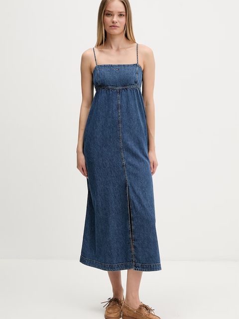 Tommy Jeans sukienka rozkloszowana jeansowa - zdjęcie produktu nr 1