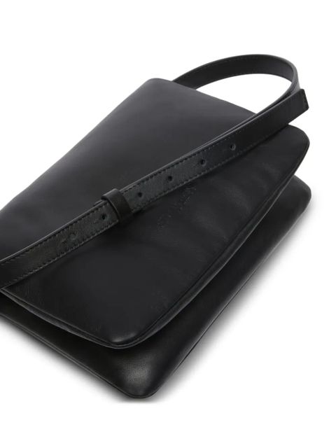 Sportmax chain-embellished leather shoulder bag - Black