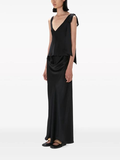 JW Anderson draped silk maxi skirt - Black - zdjęcie produktu nr 2