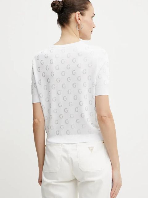 Guess t-shirt JASMINE damski kolor biały W5GR05 Z3D60