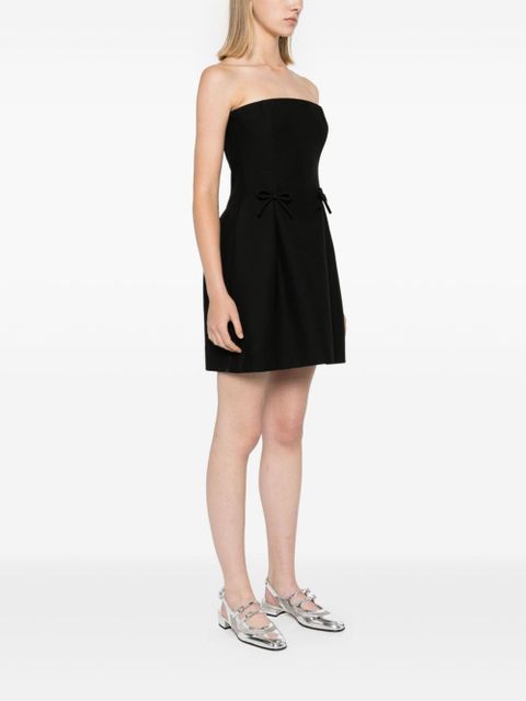 Valentino Garavani bow-detailing strapless minidress - Black