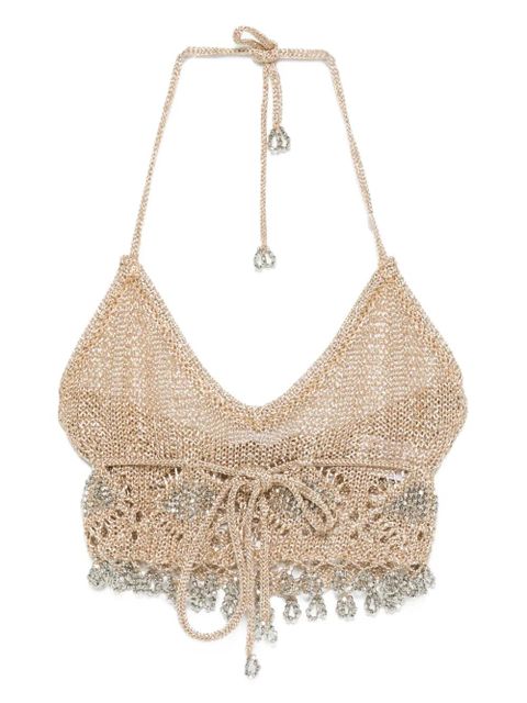 Rabanne halterneck embellished top - Gold - zdjęcie produktu nr 1