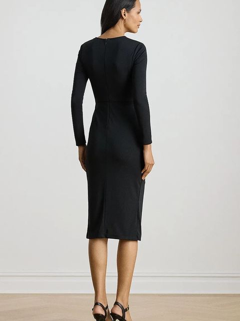 Lauren Ralph Lauren sukienka kolor czarny midi dopasowana 200980222 - zdjęcie produktu nr 2