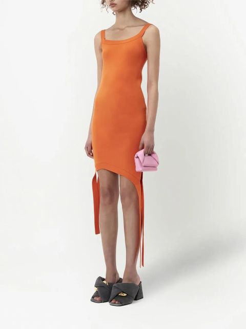 JW Anderson deconstructed knitted mini dress - Orange