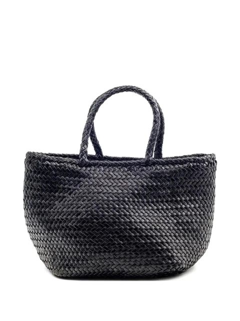 DRAGON DIFFUSION small Grace braided leather tote bag - Black - zdjęcie produktu nr 1