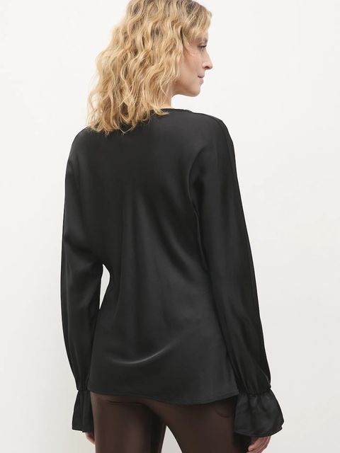 Answear.LAB bluzka damska kolor czarny gładka