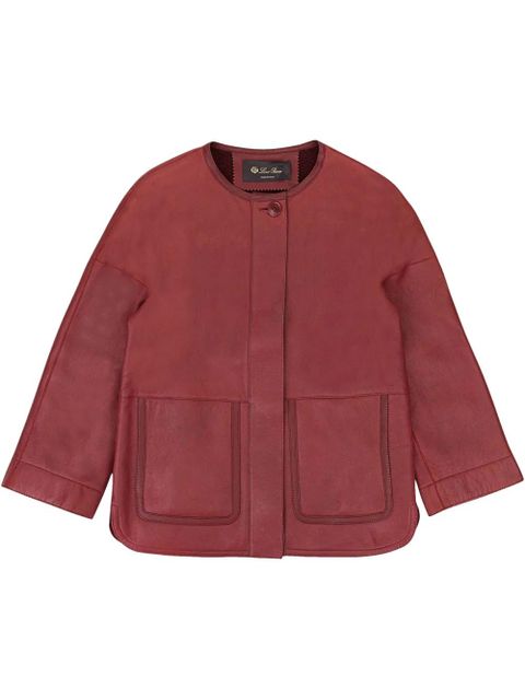 Loro Piana Evening leather jacket - Red - zdjęcie produktu nr 1