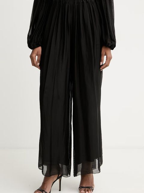 Haveone spodnie palazzo damskie z dodatkiem jedwabiu - zdjęcie produktu nr 1