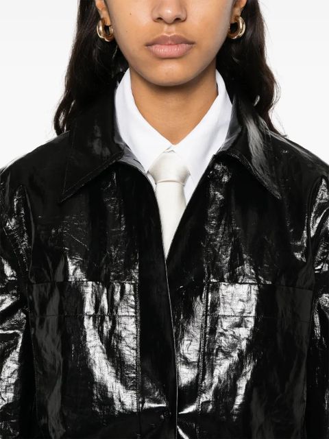 Jil Sander coated linen shirt - Black