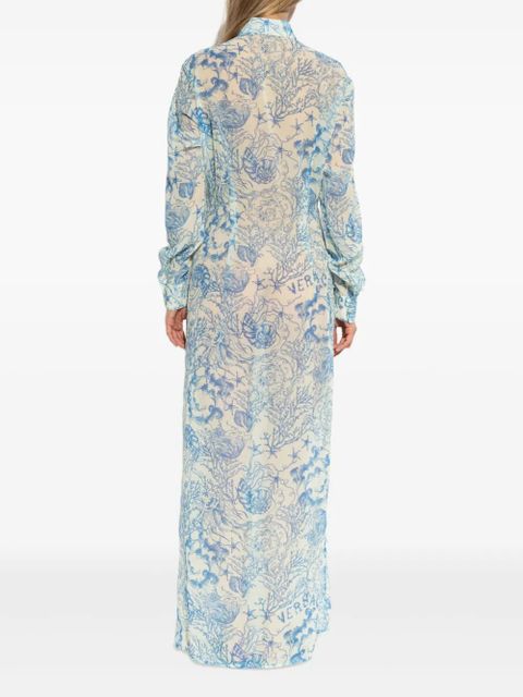 Versace Barocco-print maxi dress - Blue
