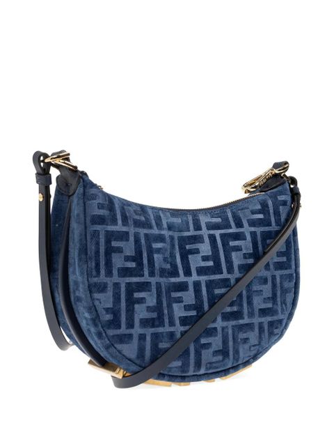 FENDI mini Fendigraphy monogram-logo shoulder bag - Blue