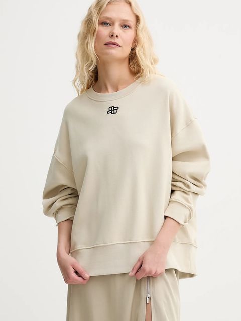 MUNTHE bluza bawełniana PERNE damska kolor beżowy gładka 252111425263 - zdjęcie produktu nr 1