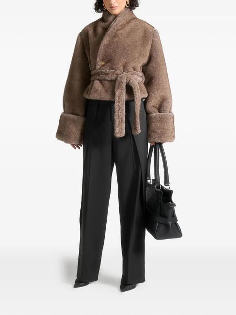 Manière De Voir Albane tie jacket - Brown