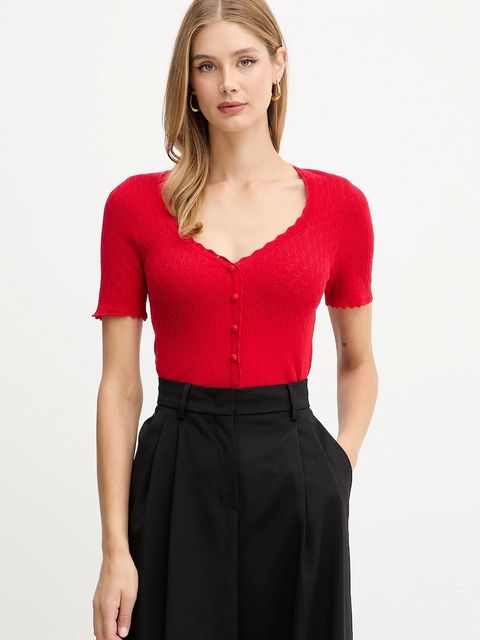 Morgan sweter damskie kolor czerwony lekki MSNAKE - zdjęcie produktu nr 1