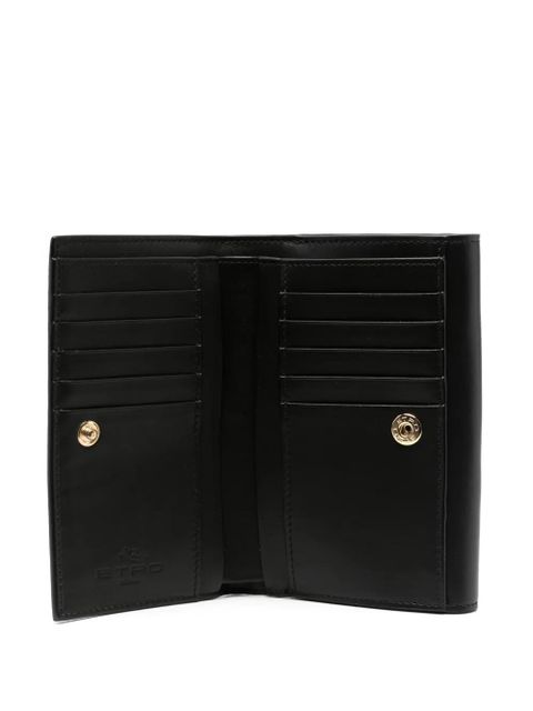 ETRO Essential paisley-print leather wallet - Black