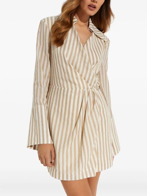 Nanushka Esma striped mini dress - Neutrals
