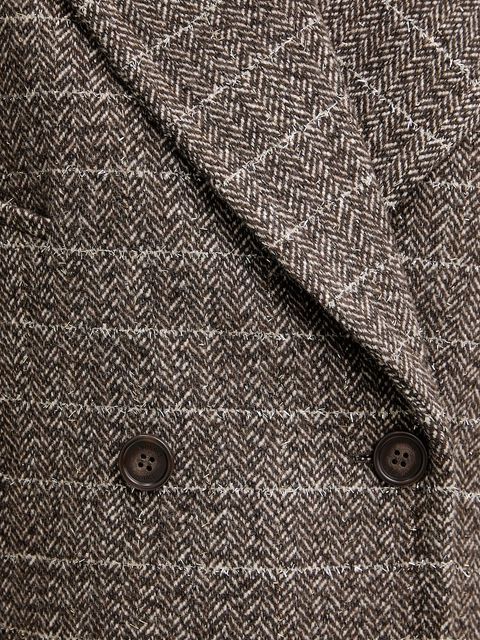 Twinset płaszcz kolor brązowy 252TT2031