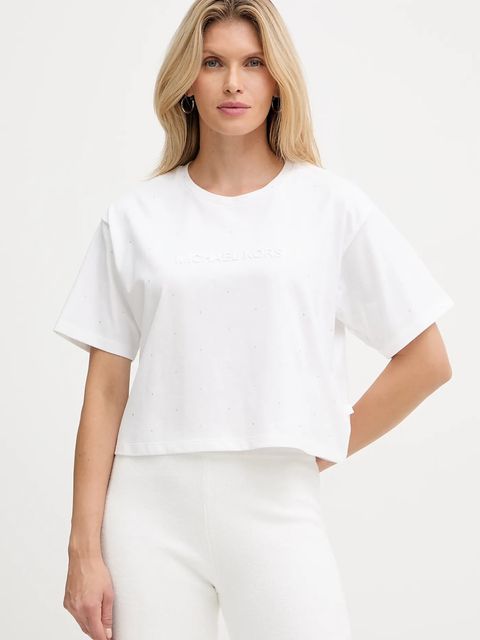 MICHAEL Michael Kors t-shirt bawełniany damski kolor biały MF551TR2ZU - zdjęcie produktu nr 1