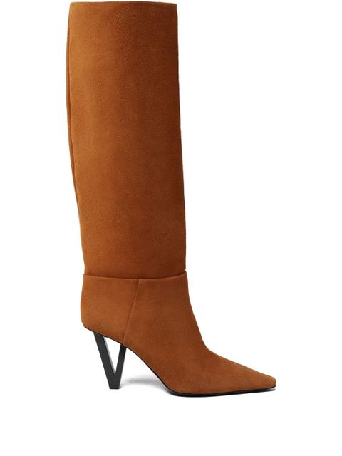 Versace pointed-toe knee-high boots - Brown - zdjęcie produktu nr 1