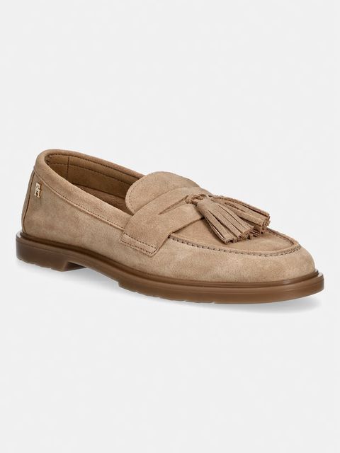 Tommy Hilfiger mokasyny damskie zamszowe LIGHT SUEDE TASSEL LOAFER - zdjęcie produktu nr 2