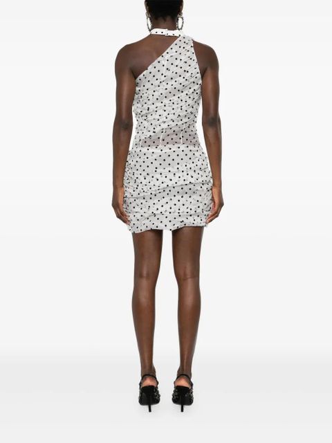 Alessandra Rich polka-dot organza mini dress - White