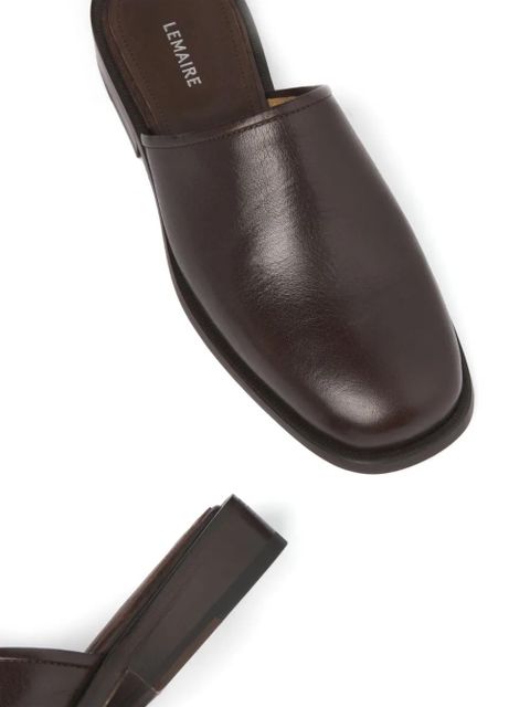 LEMAIRE square toe 35mm mules - Brown - zdjęcie produktu nr 2