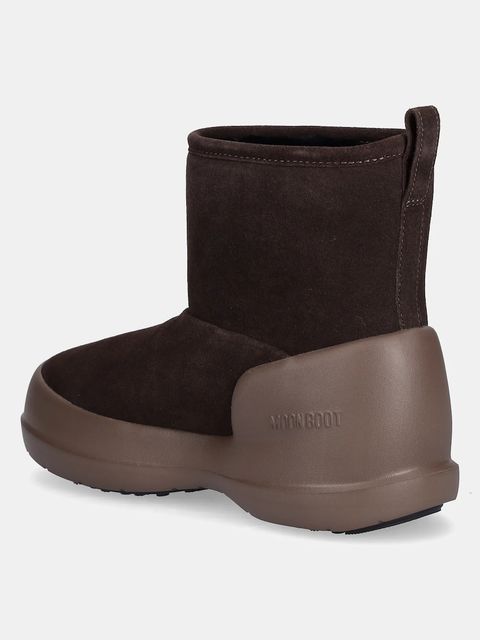 Moon Boot śniegowce zamszowe MB MEZZALUNA MID BOOT kolor brązowy 80D2500060 M010
