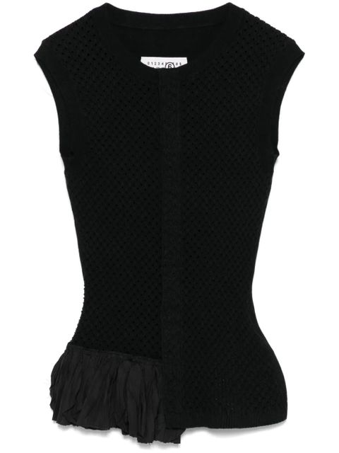 MM6 Maison Margiela knitted top - Black - zdjęcie produktu nr 1
