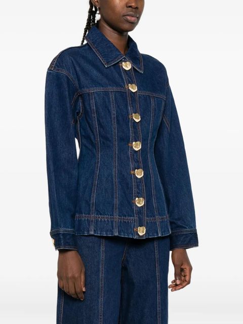 Aje Gianna buttoned-up denim shirt - Blue