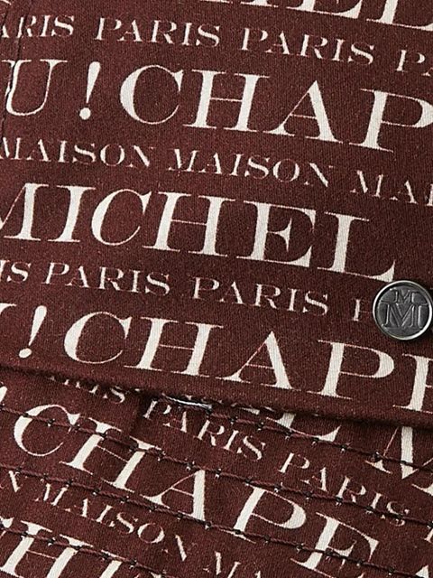 Maison Michel Julianne logo-print bucket hat - Brown - zdjęcie produktu nr 2