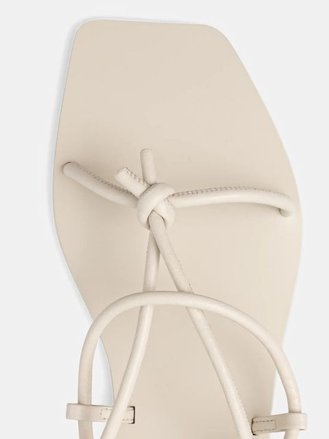 Rick Owens Lilies sandały skórzane Penta damskie kolor beżowy LI01E4808