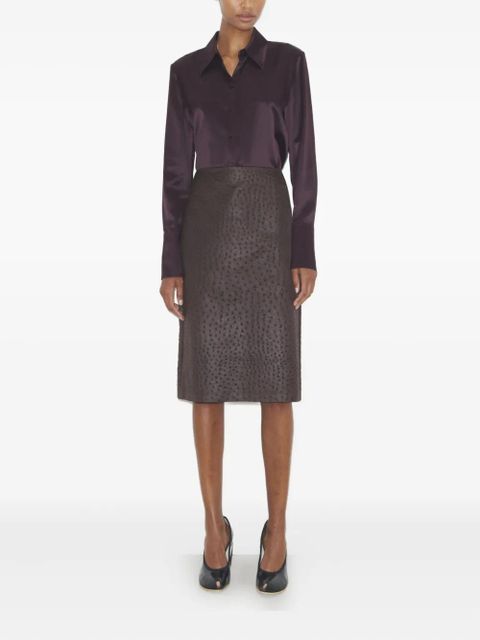 Tory Burch textured mini skirt - Purple - zdjęcie produktu nr 2