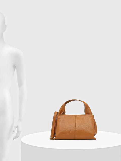 Answear.LAB torebka skórzana kolor brązowy