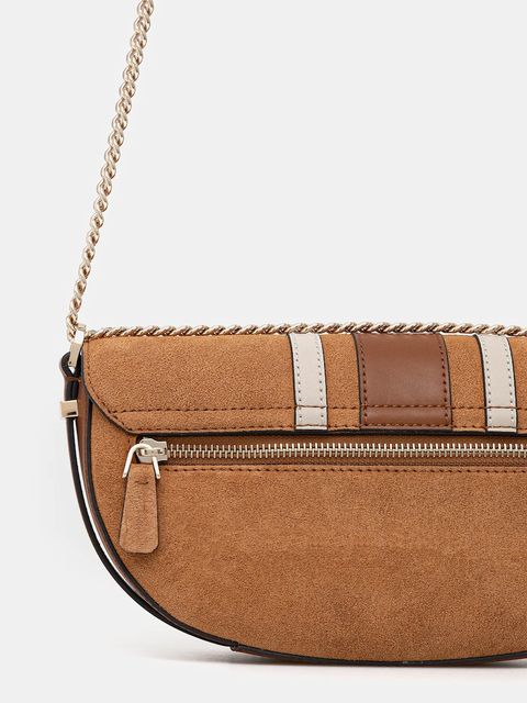 Guess torebka zamszowa ERENIA kolor brązowy HWSB78 38210