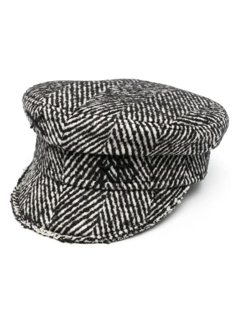 Ruslan Baginskiy herringbone baker boy cap - Black - zdjęcie produktu nr 1