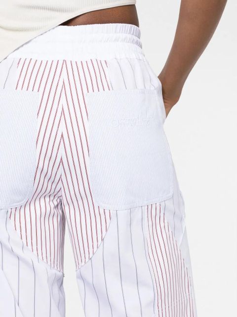 Off-White striped wide-leg cotton trousers