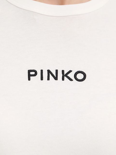 Pinko t-shirt bawełniany damski kolor biały 105728 A2US