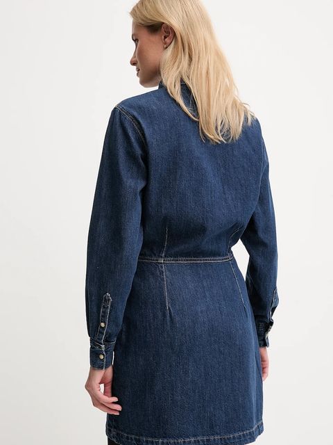 Pepe Jeans sukienka jeansowa kolor niebieski mini prosta PL9537685
