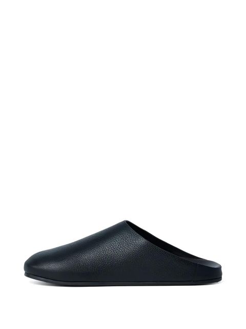 The Row Hudson leather flat mules - Black