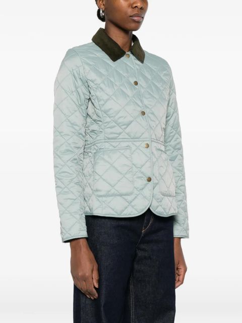 Barbour quilted corduroy-collar jacket - Blue
