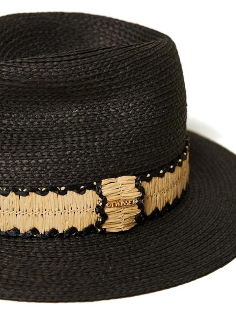 TWINSET woven feodora hat - Black