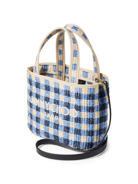 Jimmy Choo beach tote East-West mini bag - Blue