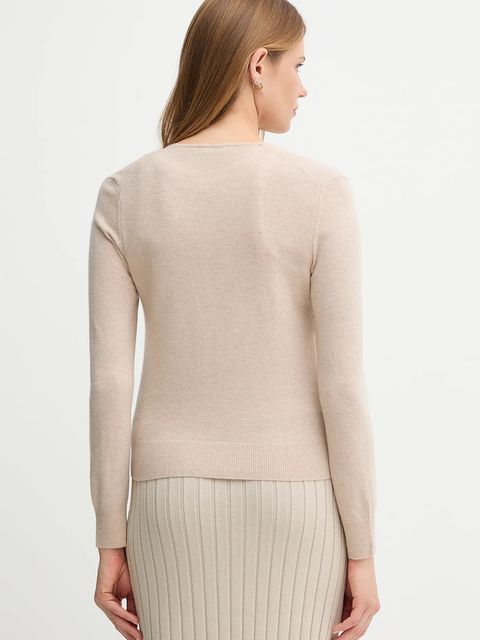 United Colors of Benetton sweter wełniany damski kolor beżowy lekki 1002D401Y