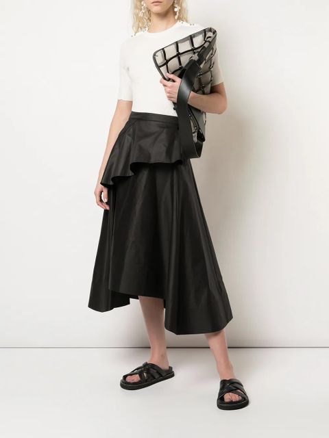 3.1 Phillip Lim button-detail ribbed T-shirt - White - zdjęcie produktu nr 2