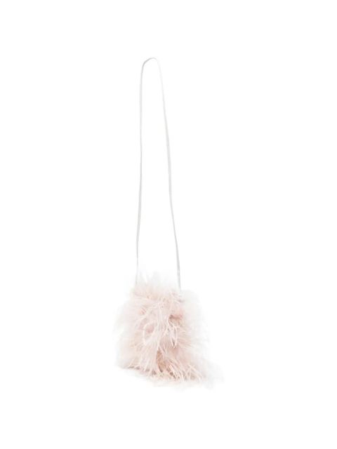 Yves Salomon feather satchel - Pink